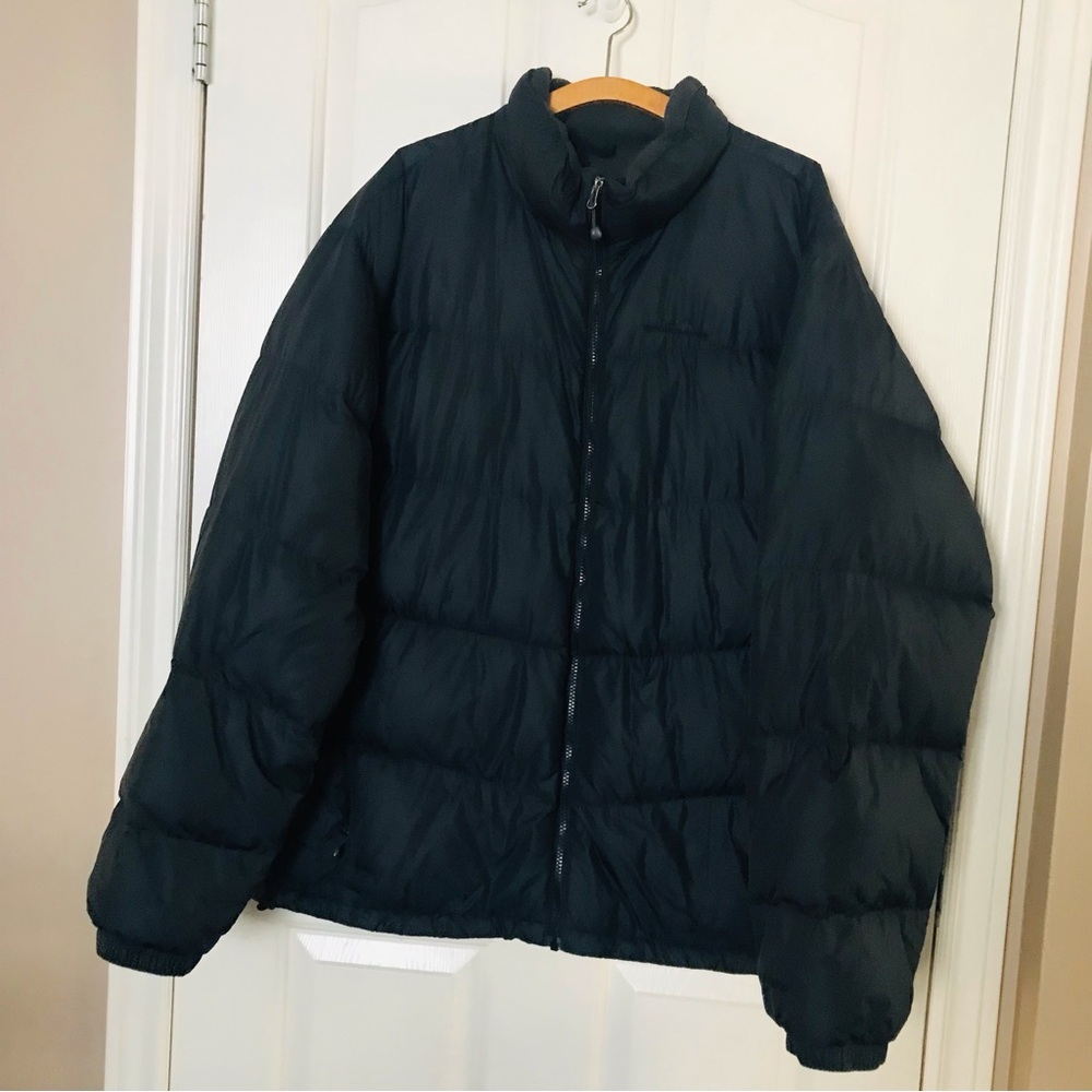 Eddie Bauer Down Filled Black Puffer Jacket Size XL Tall